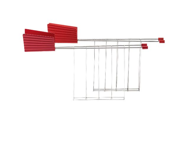 Set pinze plissè rosso (2 pezzi)