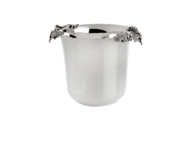 Ice bucket silver with grape decoration