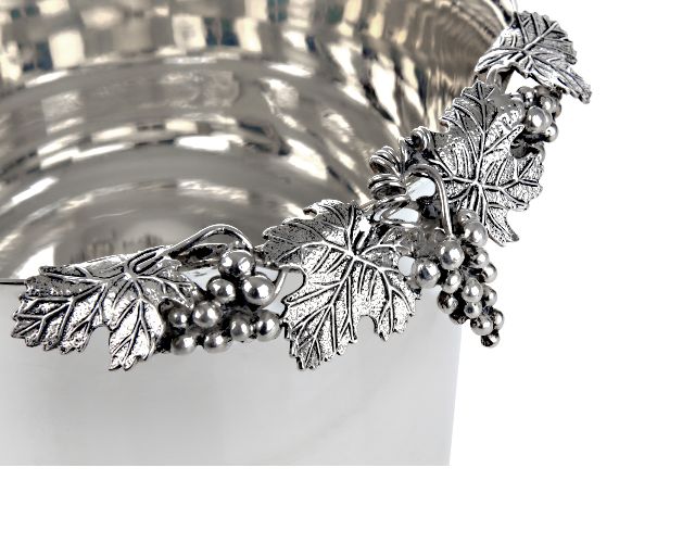 Ice Bucket Silver With Grape Decoration Selezione Zanolli