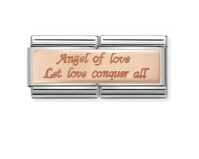 Angel of love composable acciaio e oro rosa