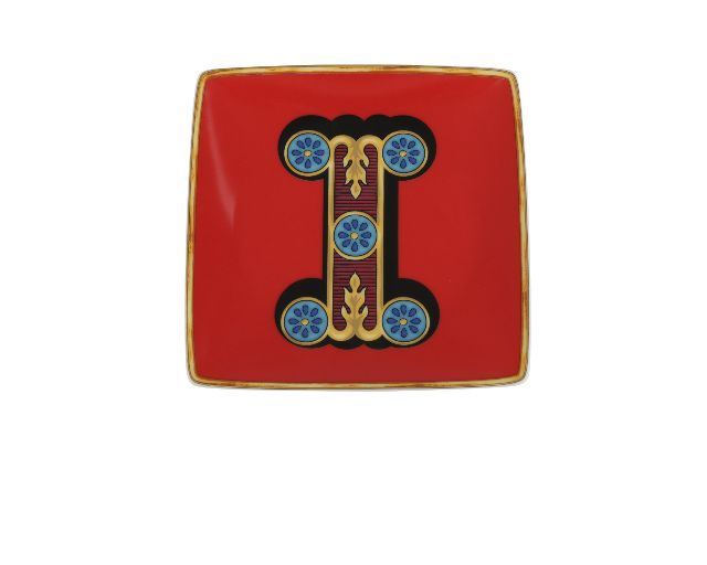 Plate alphabet porcelain letter i