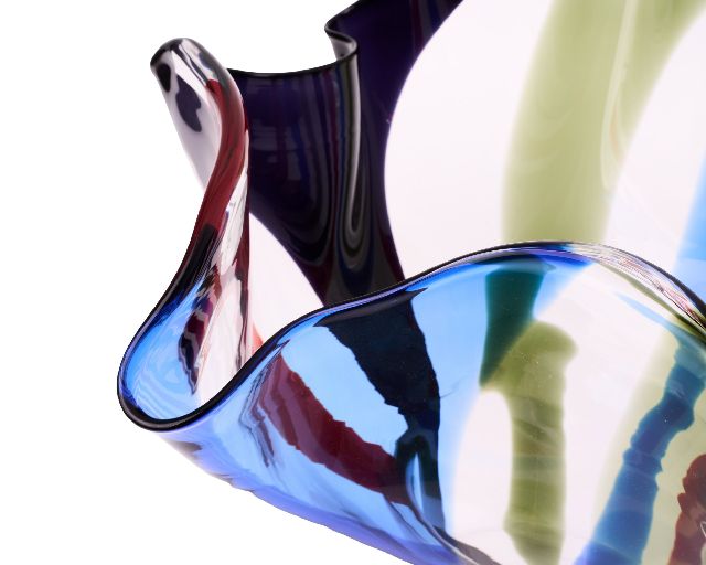 Vaso Kukinto Vetro Di Murano Venini