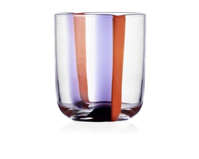 Bicchiere tumbler gesti lilla arancio