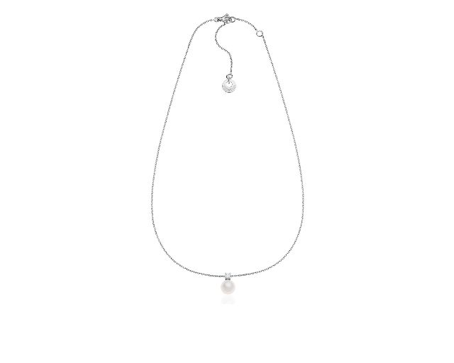 Collana luxury argento con perle e zirconi