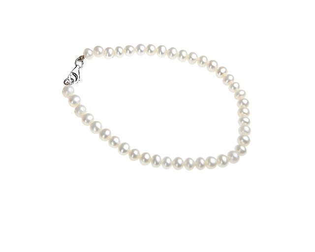Bracciale oro 750‰ e perle bianche coltivate 24 mesi