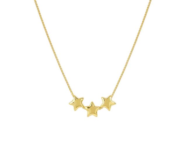 Collana armonica argento dorato stelle