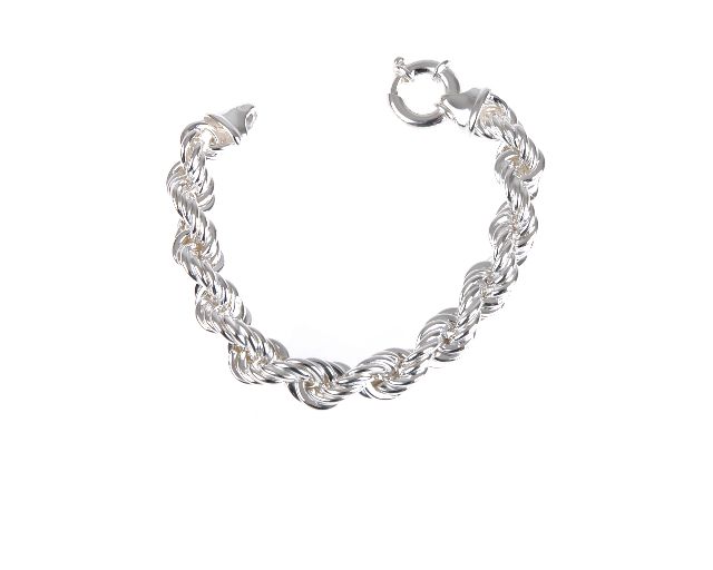 Bracciale torchon argento
