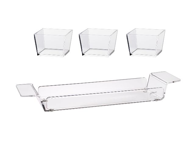 Appetizer set with tray and 3 bowls