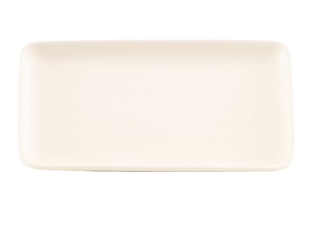 Rectangular plate levante porcelain ivory