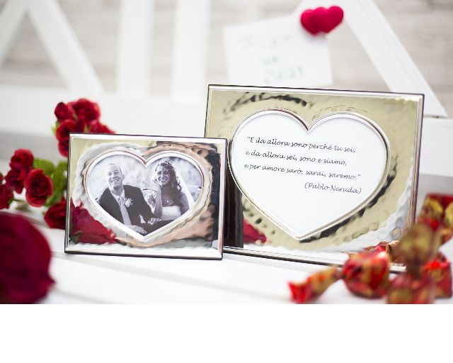 Cornice argento pvd a cuore