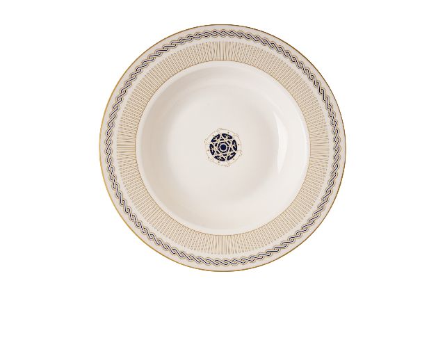 Soup plate corallo porcelain