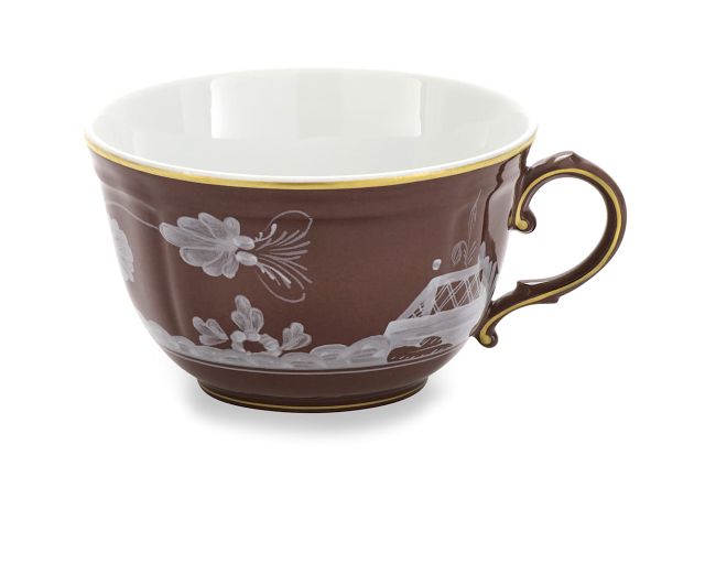 Tea cup oriente italiano castagn porcelain
