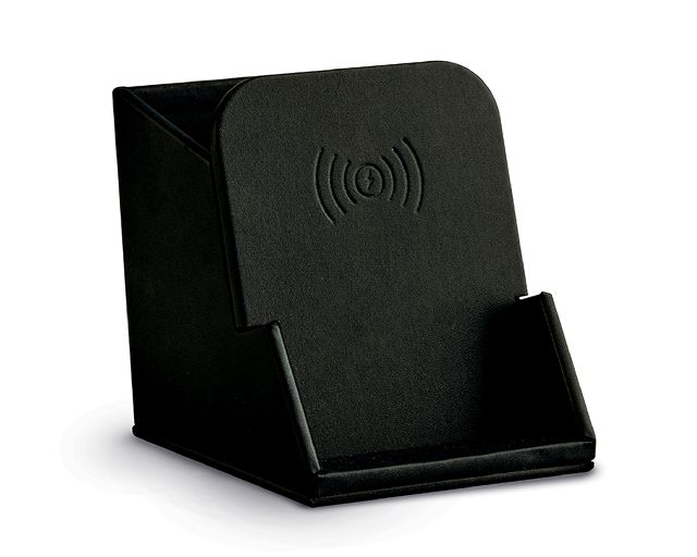 Pen holder with wireless charger black