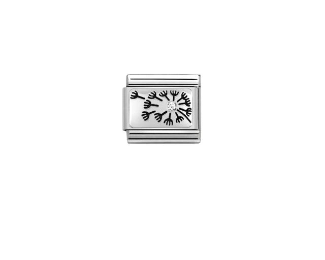 Dandelion composable steel silver and zircons