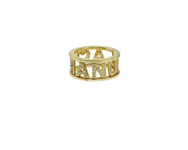 Anello my name is argento con zirconi