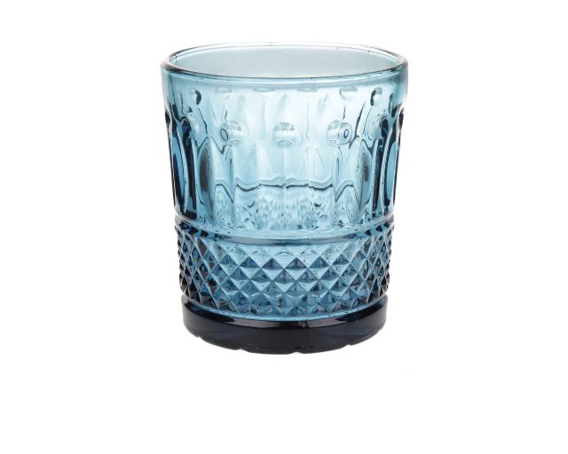 Water glass barocco orion blue