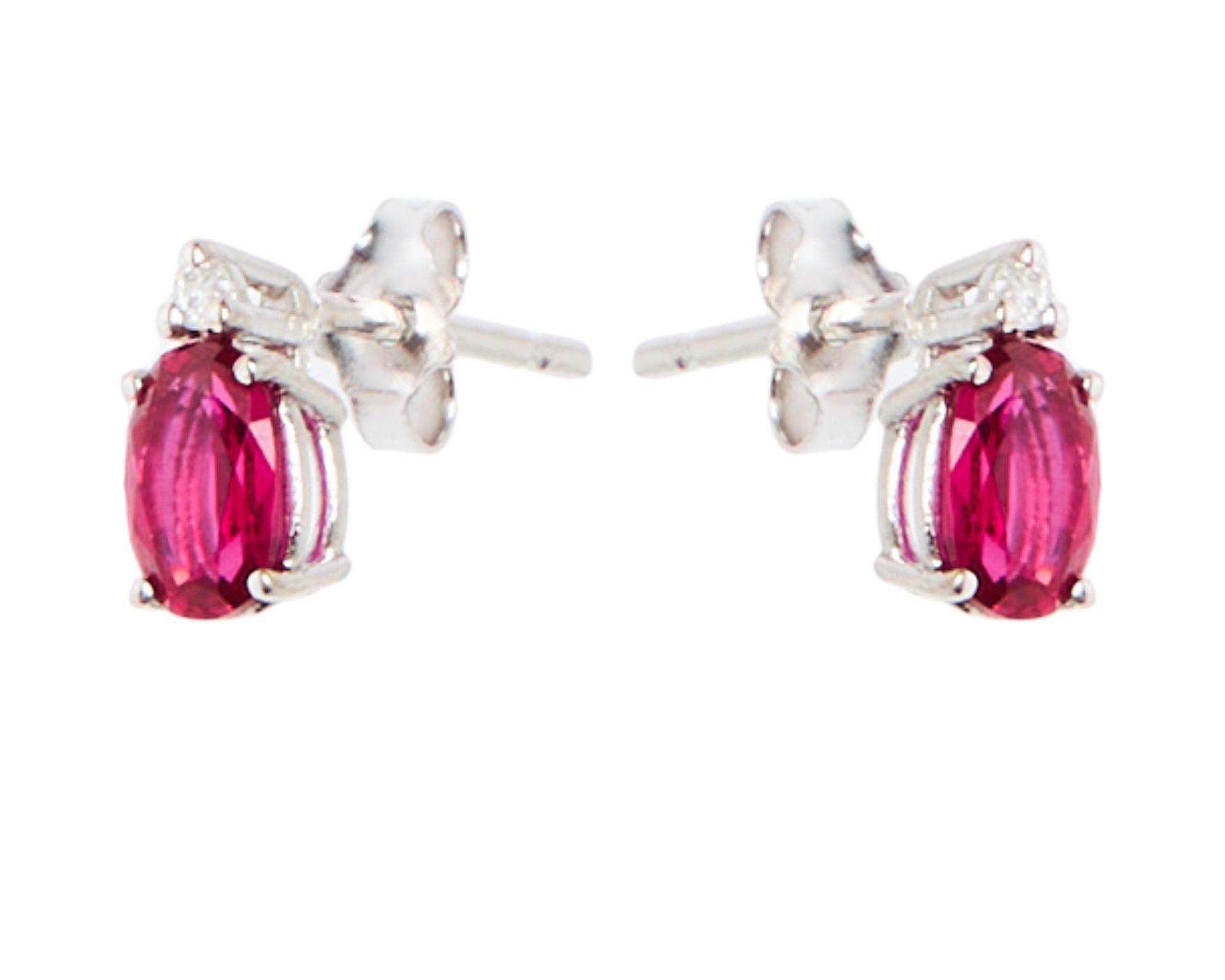 Earrings Gold 750 With Ruby And Diamond Selezione Zanolli