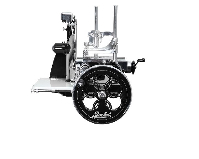 Flywheel meat slicer p15 steel black and silver