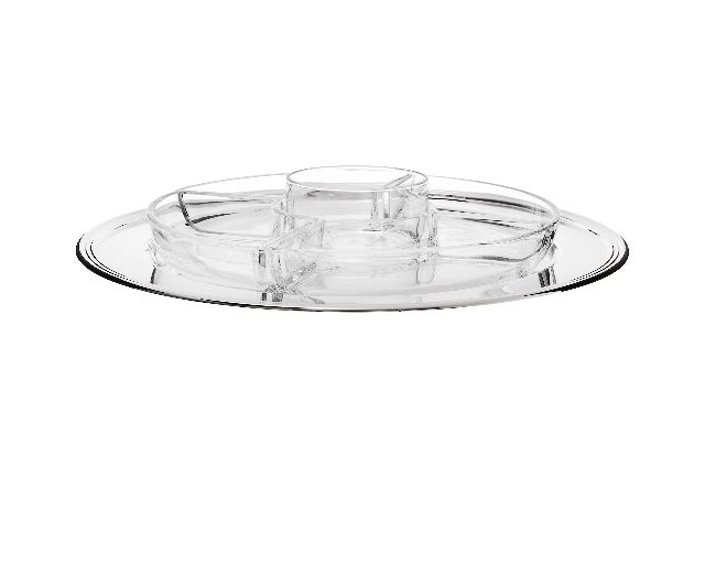 Antipastiera Silver Plated Cinque Settori In Stile Inglese Selezione Zanolli