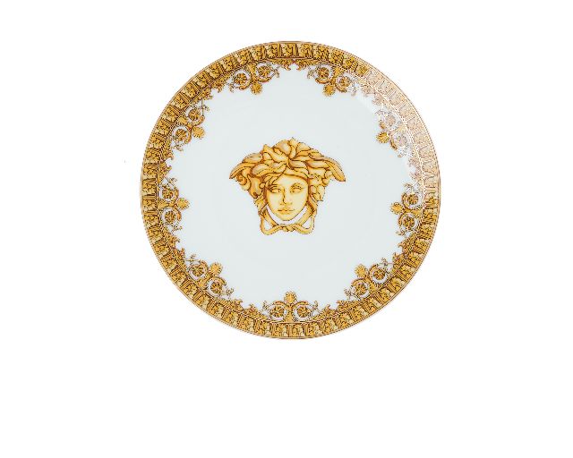 Plate baroque porcelain white