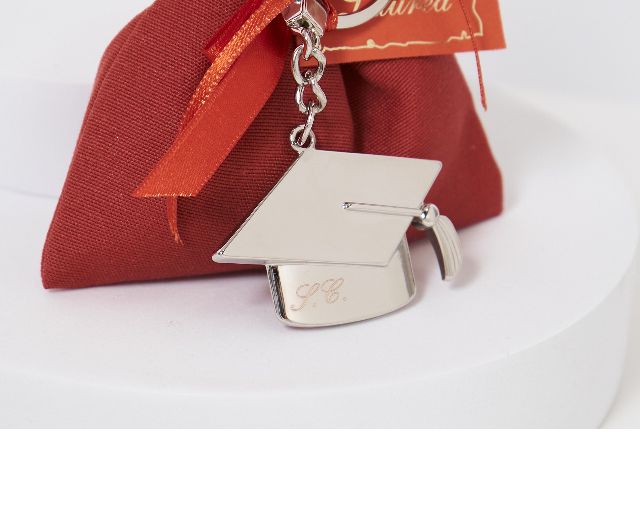 Bomboniera Laurea Portachiavi Cappello Laurea Con Sacchetto Portaconfetti Selezione Zanolli 170450 6285688hx
