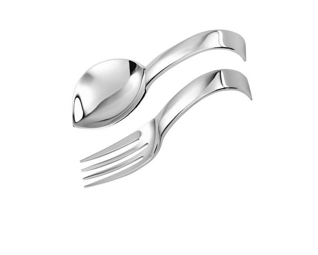 Set cucchiaio e forchetta living acciaio monoporzione
