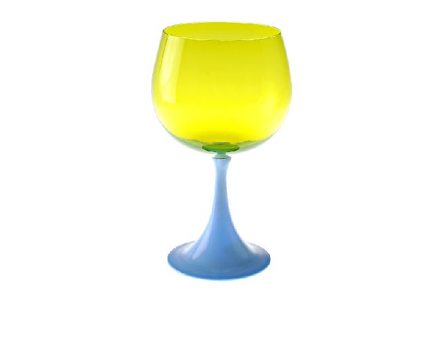 Calice borgogna burlesque vetro di murano celeste verde acido