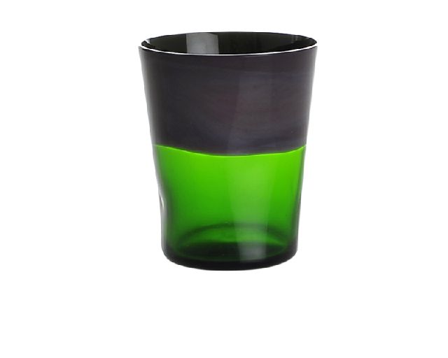 Bicchiere vino dandy vetro di murano mirtillo verde pino
