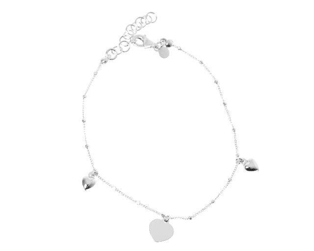 Bracciale argento cuore e madreperla