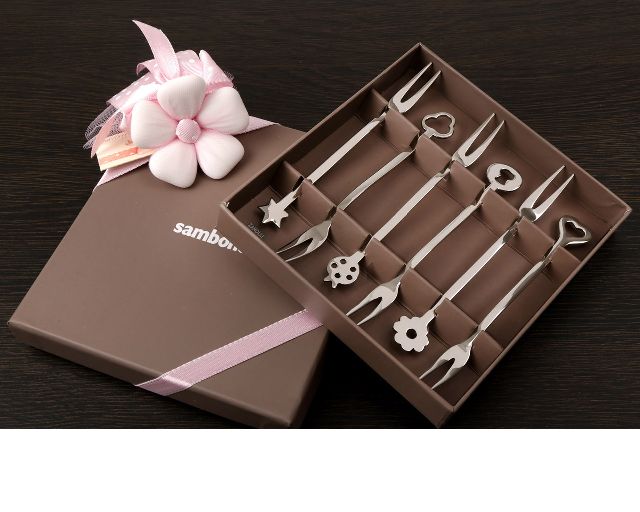 Set Forchettine Party Portafortuna Acciaio 6 Pezzi Sambonet 47281 73552550c52