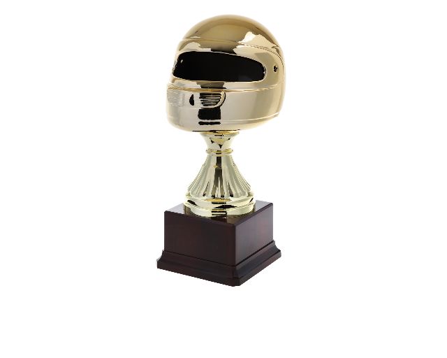 Trophy helmet with plastic base