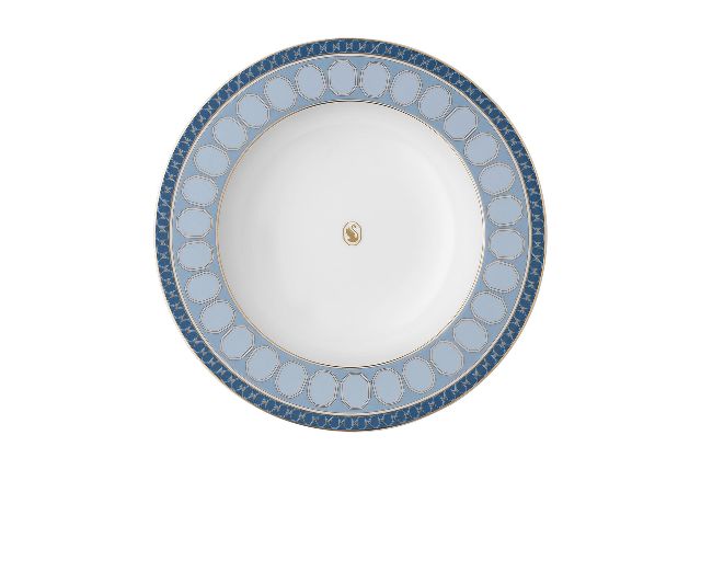 Deep plate signum azure porcelain