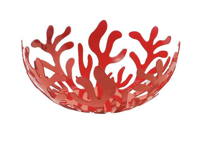 Fruttiera mediterraneo acciaio rosso