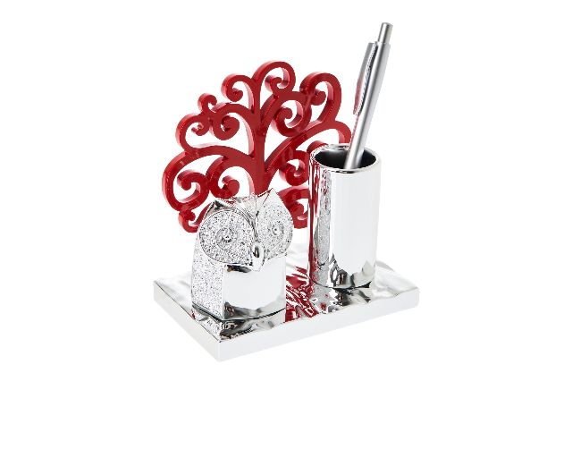 Pen Holder Owl With Pen Selezione Zanolli 187498 941ma7052mro