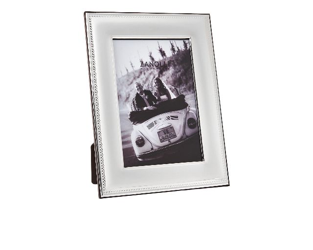 Picture frame circle bilaminated silver