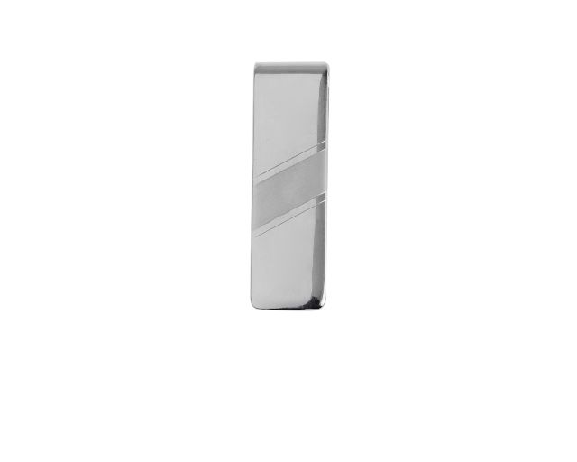 Money clip silver with oblique satin band