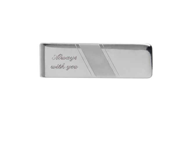 Money Clip Silver With Oblique Satin Band Selezione Zanolli 129089 2v515fs