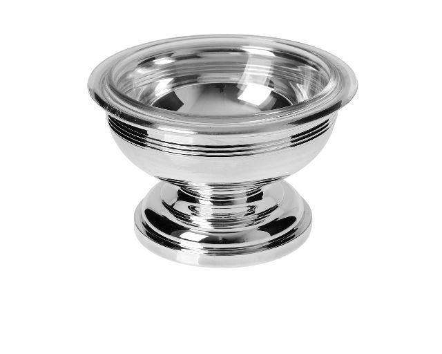 Fruits bowl silver plated and glass