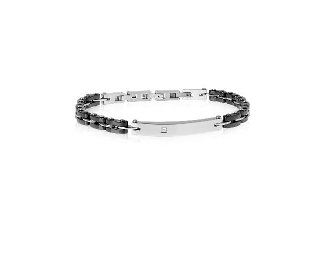 Bracelet strong steel with zircon