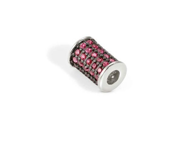 Charm sei mia elegance silver with red zircons