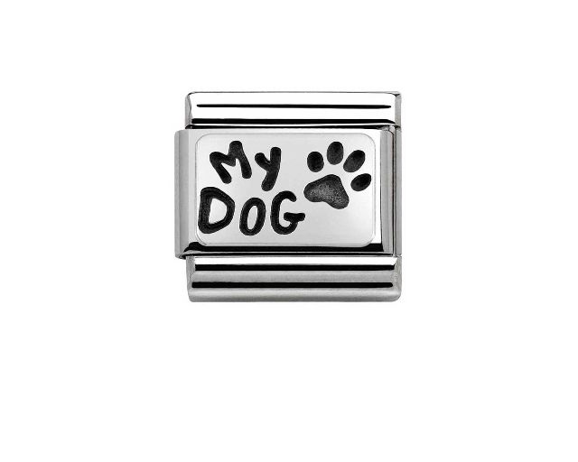 My dog composable acciaio e argento