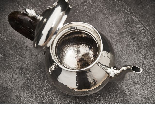 Servizio Da Caffe Argento 4 Pezzi Battuto Usato Ricondizionato Zanolli Vintage 173849 Us0004555