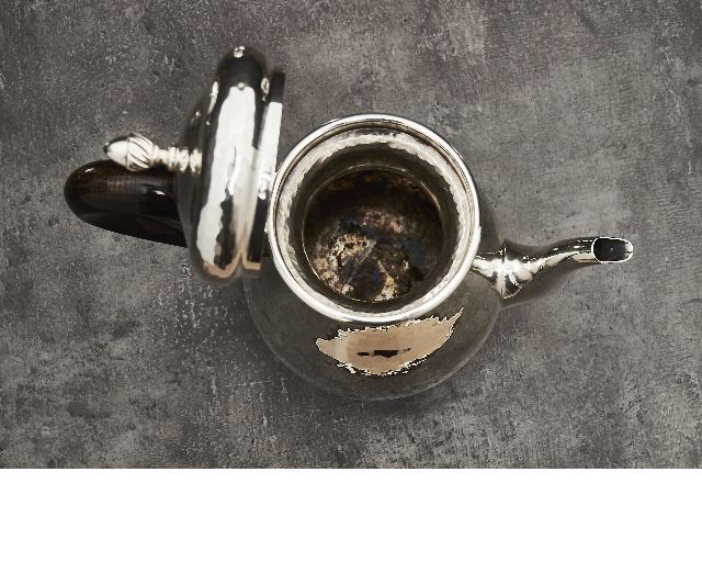 Servizio Da Caffe Argento 4 Pezzi Battuto Usato Ricondizionato Zanolli Vintage 173849 Us0004555
