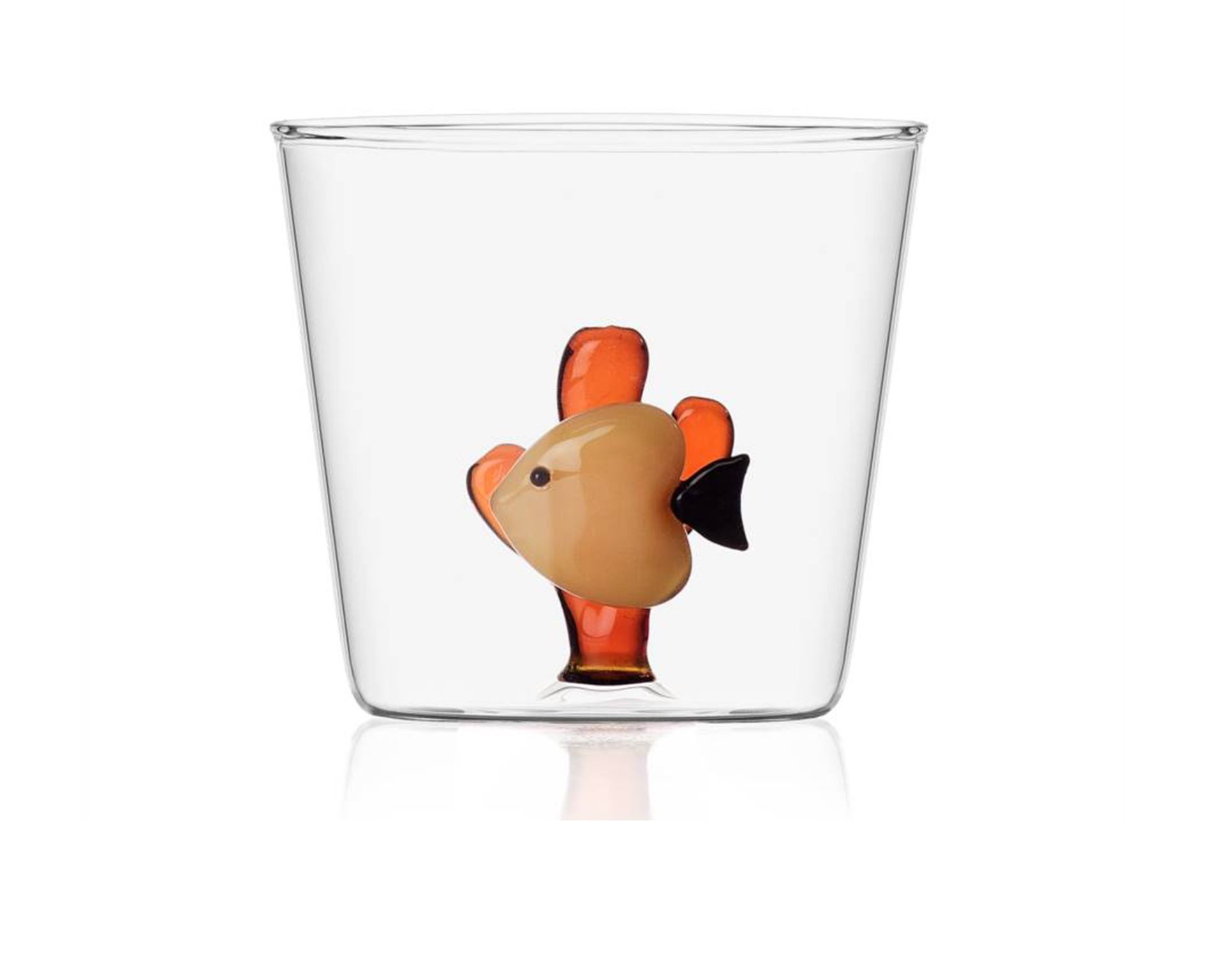 Bicchiere Tumbler Marine Garden Pesce Giallo E Alga Ambra Ichendorf