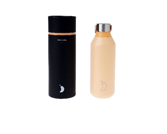 Thermal bottle steel peach orange