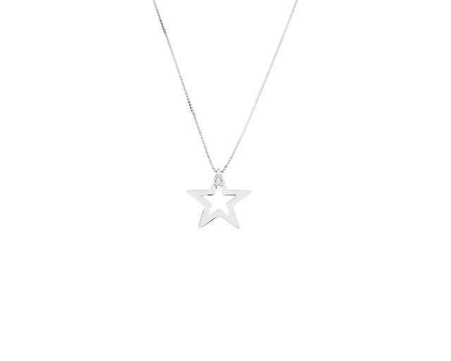 Necklace star gold 750‰ and diamond