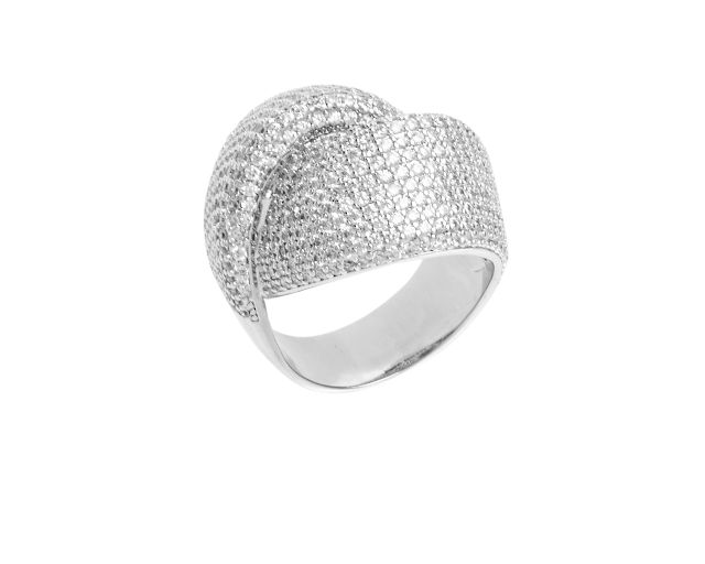 Anello ottone finitura rodio