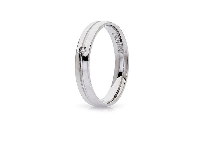 Fede lyra oro 750‰ con diamante