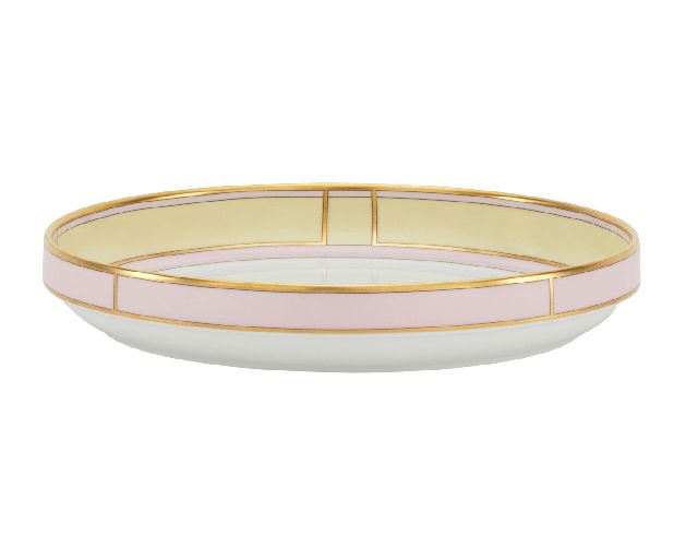Fruit bowl diva porcelain yellow