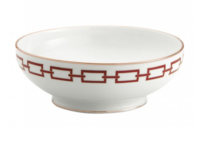 Salad bowl catene scarlatto porcelain